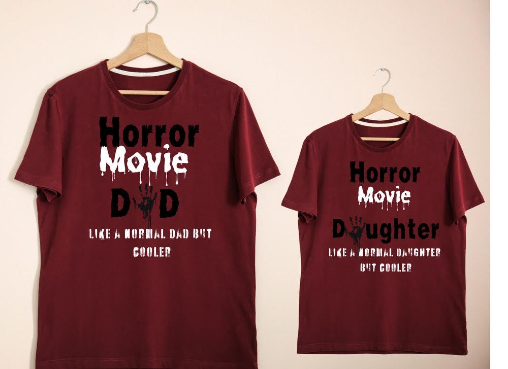 HORROR MOVIE DAD & DAUGHTER T-SHIRT