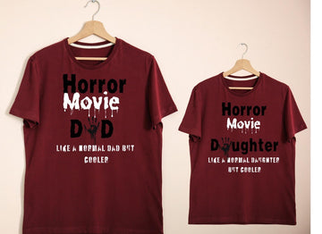 HORROR MOVIE DAD & DAUGHTER T-SHIRT